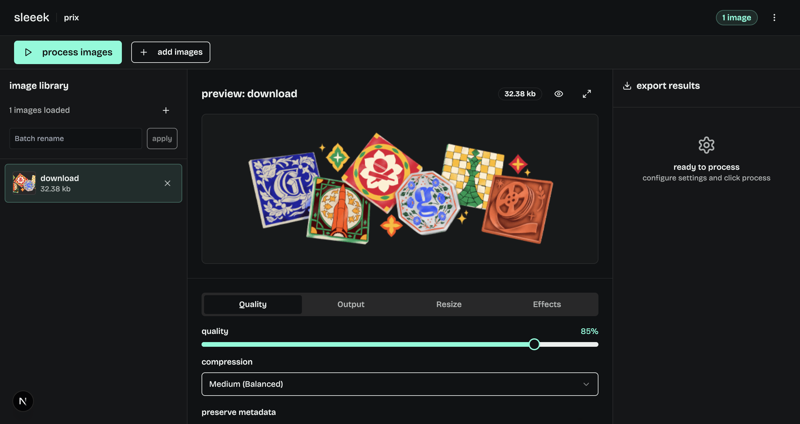 Dashboard preview
